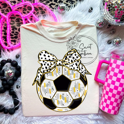 soccer bow t-shirt