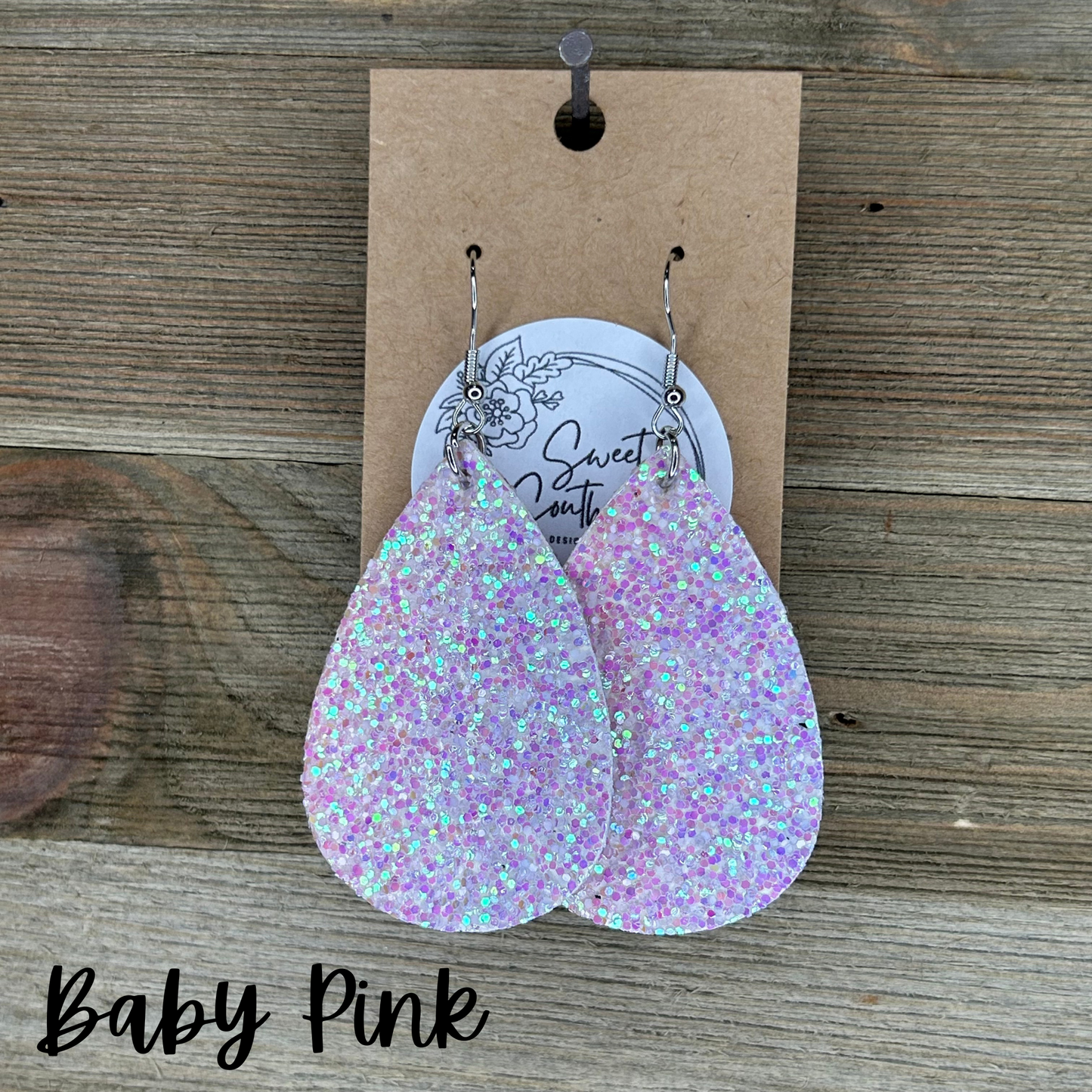 Glitter Teardrop Earrings