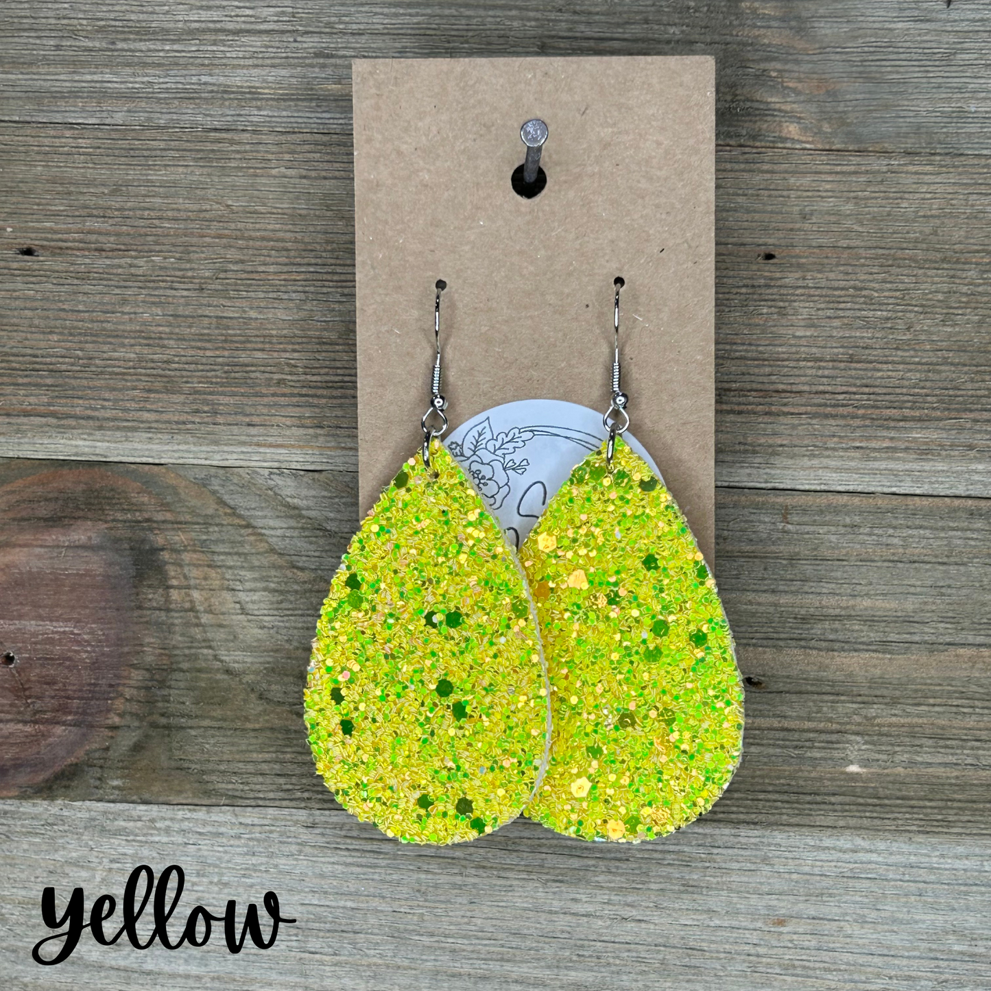 Glitter Teardrop Earrings