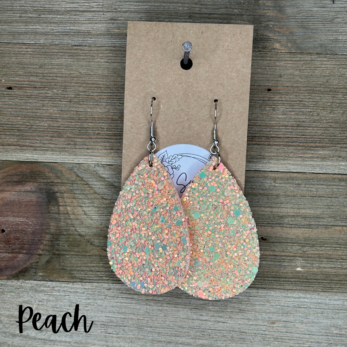Glitter Teardrop Earrings