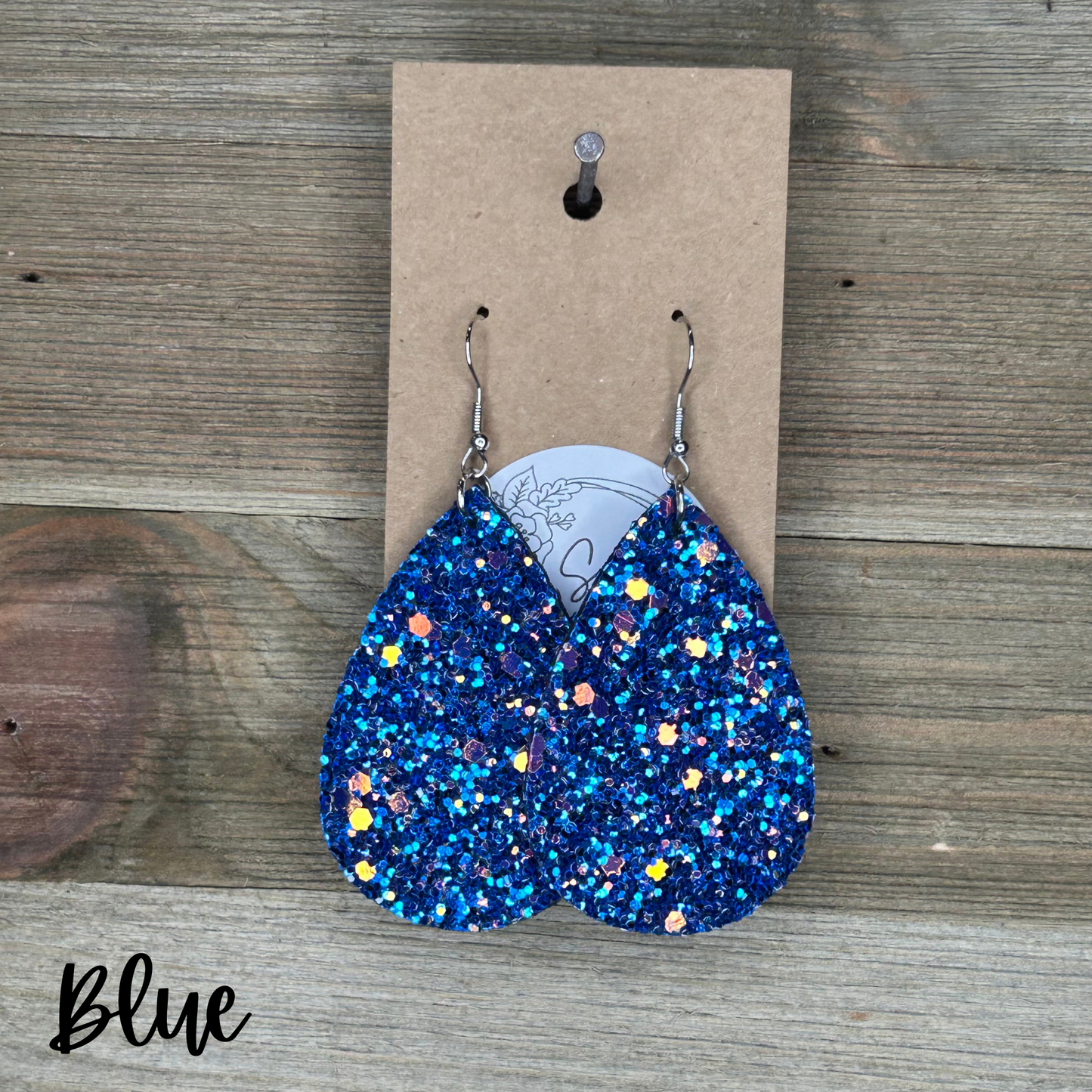 Glitter Teardrop Earrings