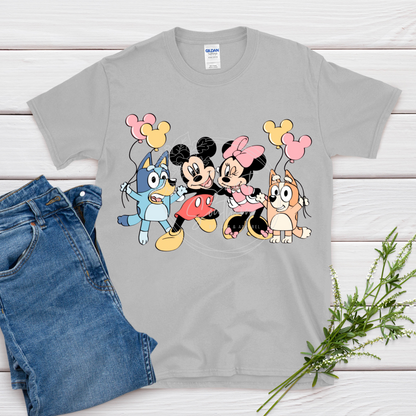 minnie mickey bluey t-shirt