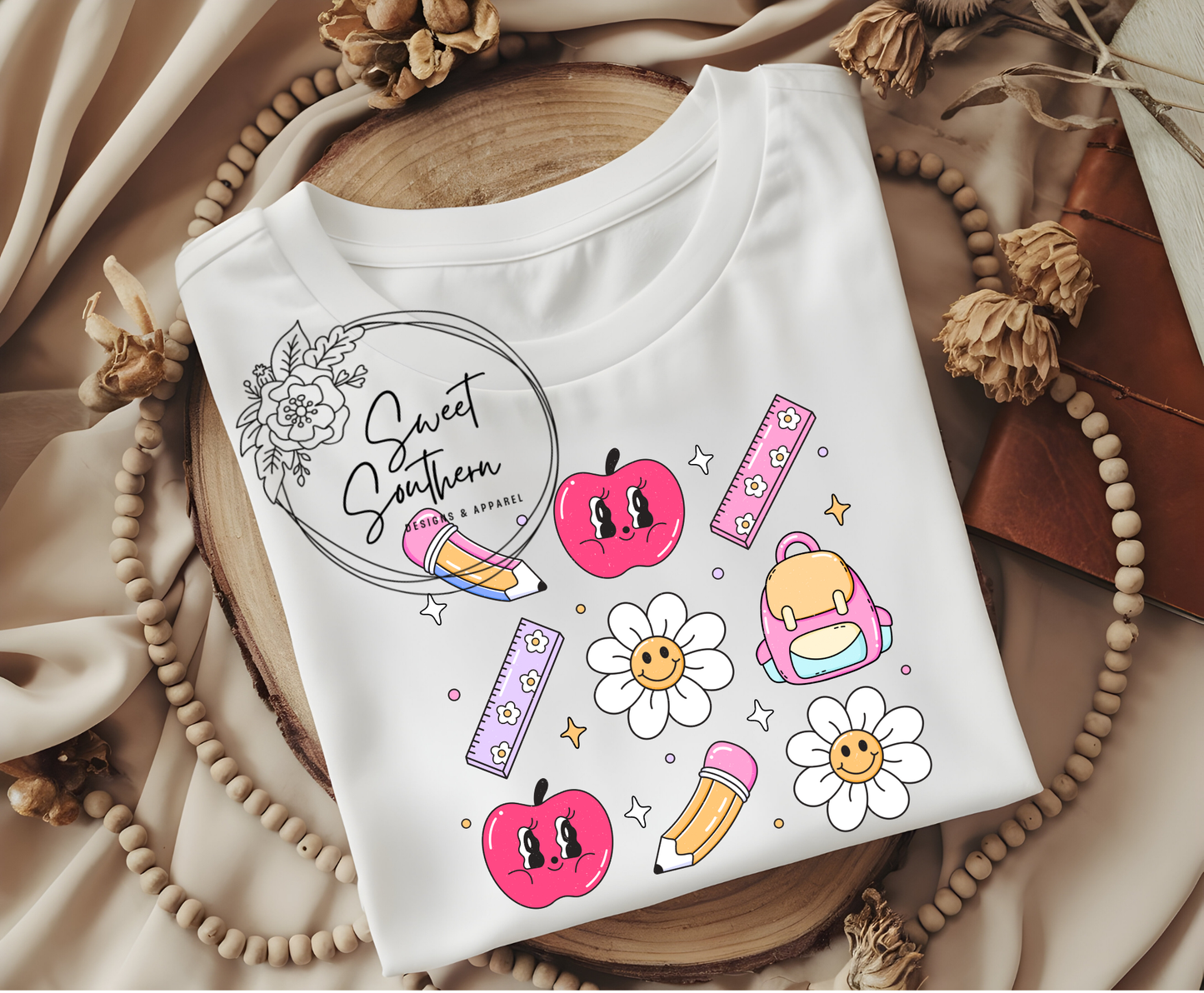 coquette school supplies t-shirt
