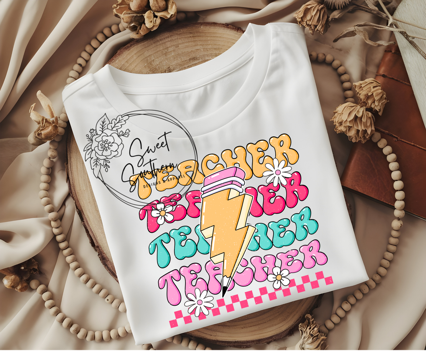 groovy teacher t-shirt