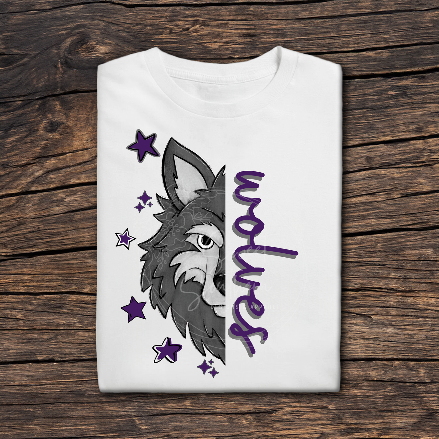 star wolf head white t-shirt