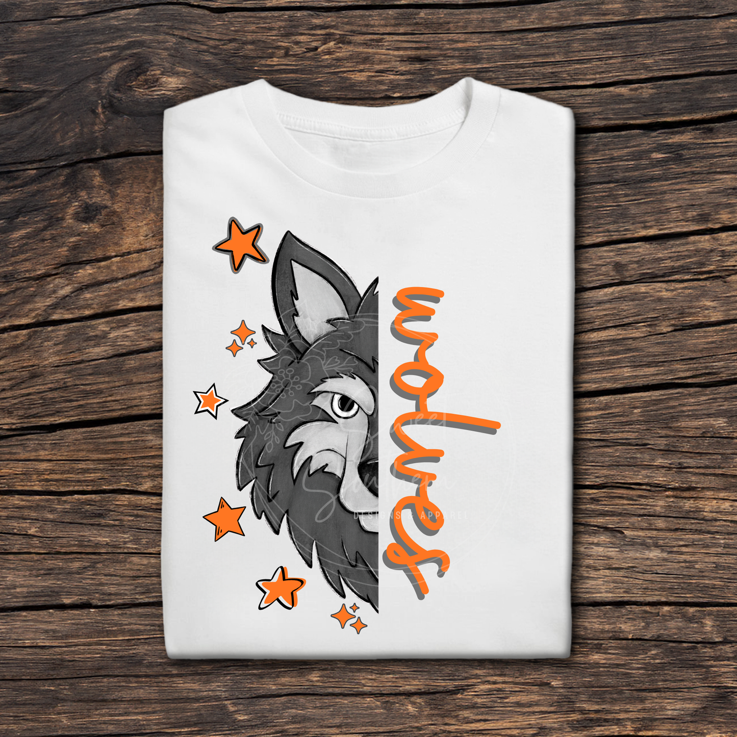 star wolf head white t-shirt