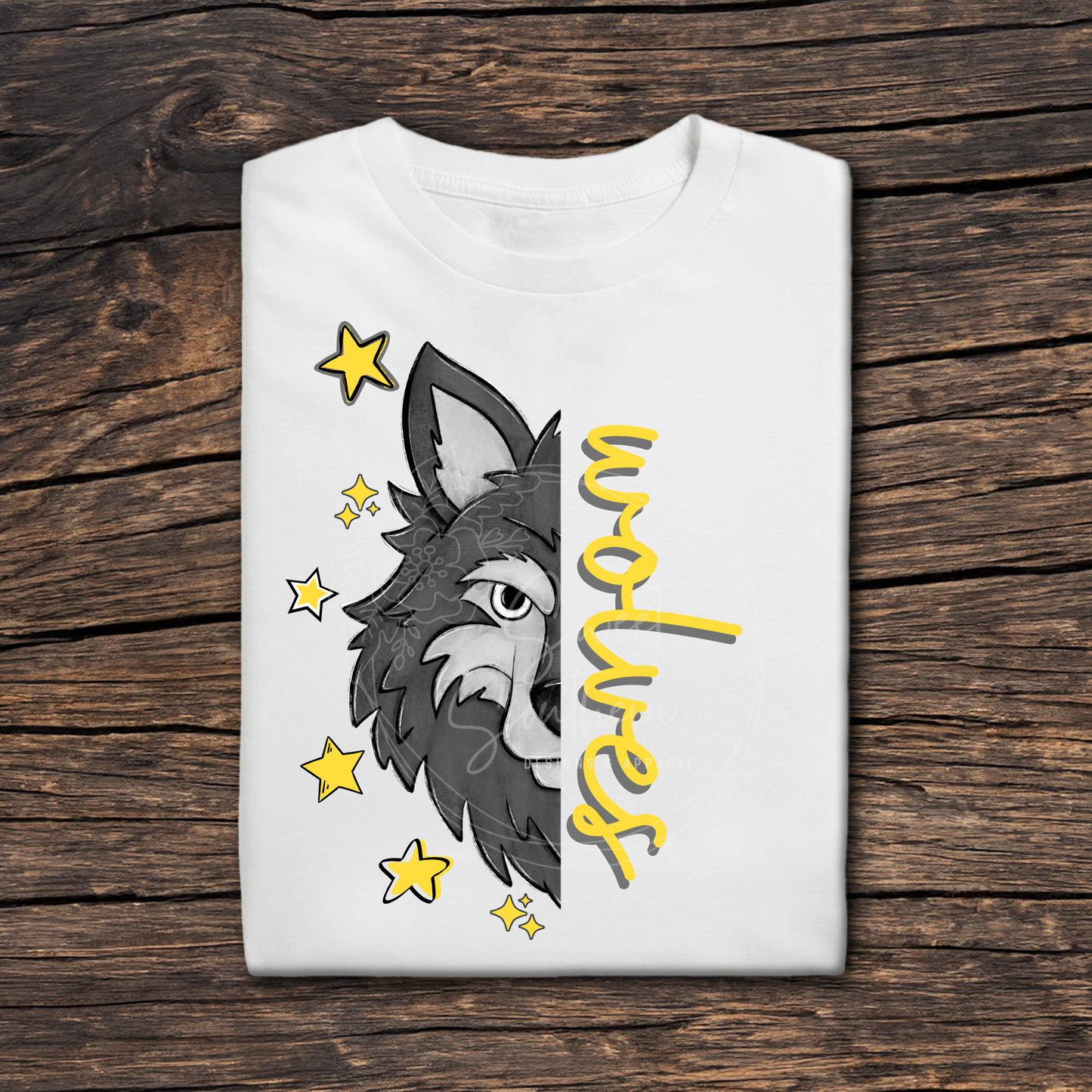 star wolf head white t-shirt