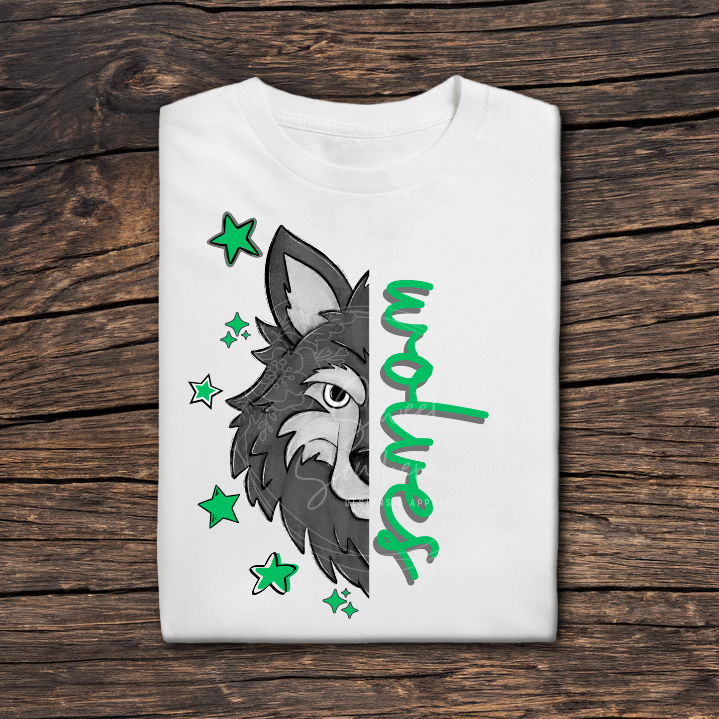 star wolf head white t-shirt