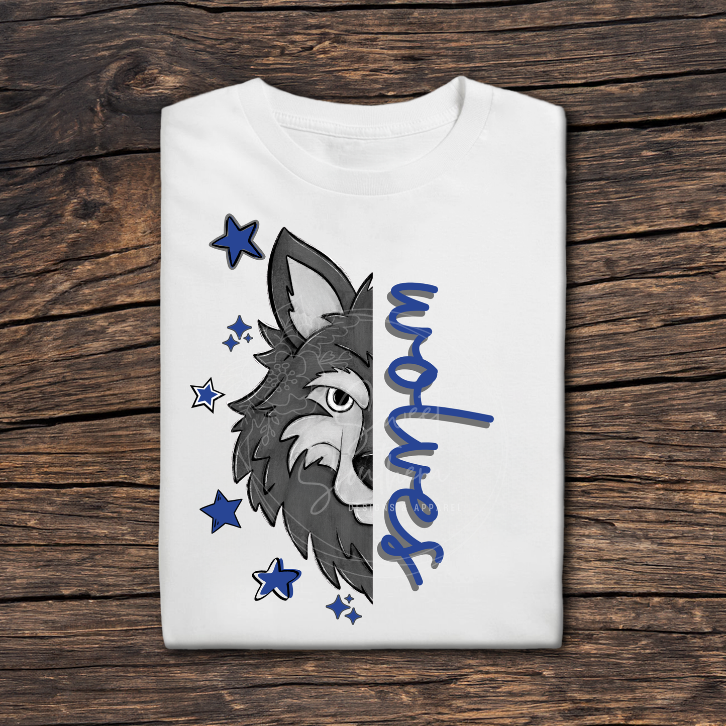 star wolf head white t-shirt