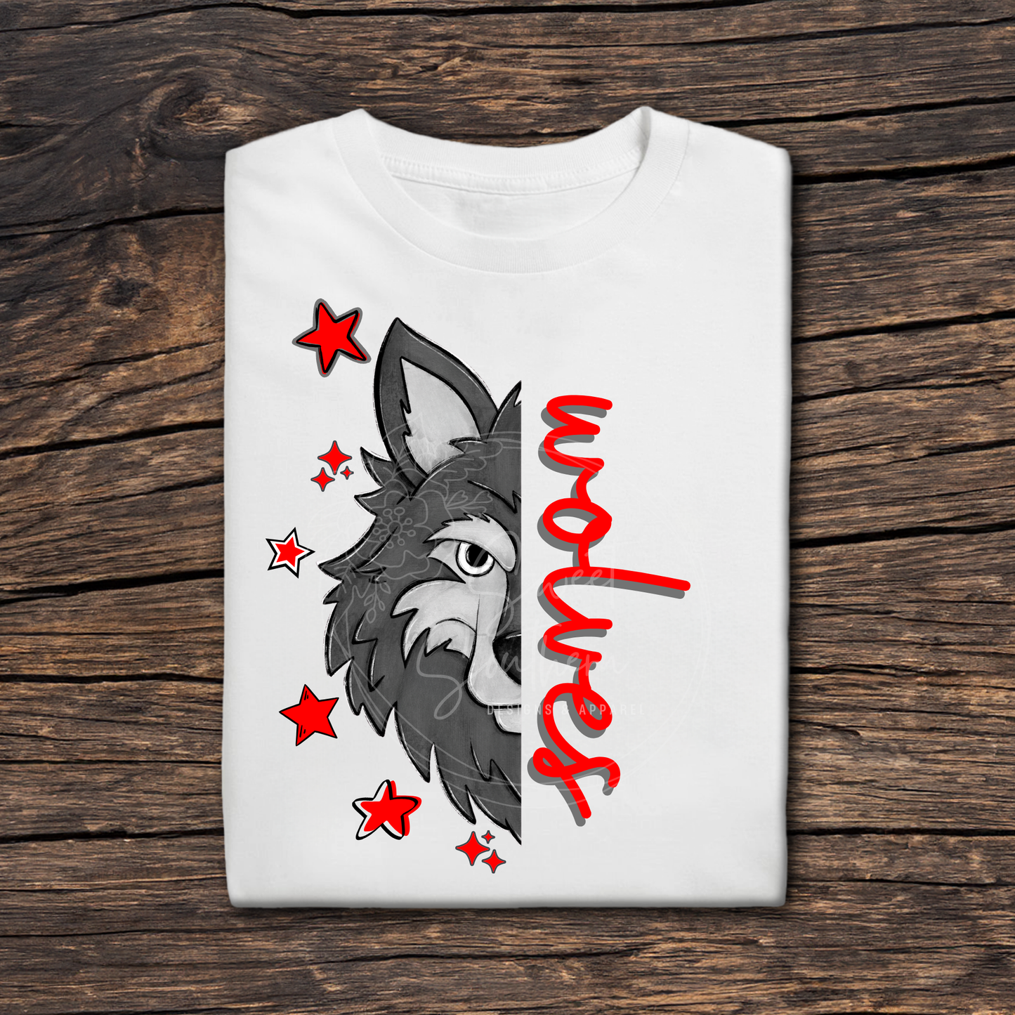 star wolf head white t-shirt