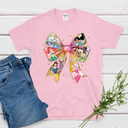princess’ in bow t-shirt