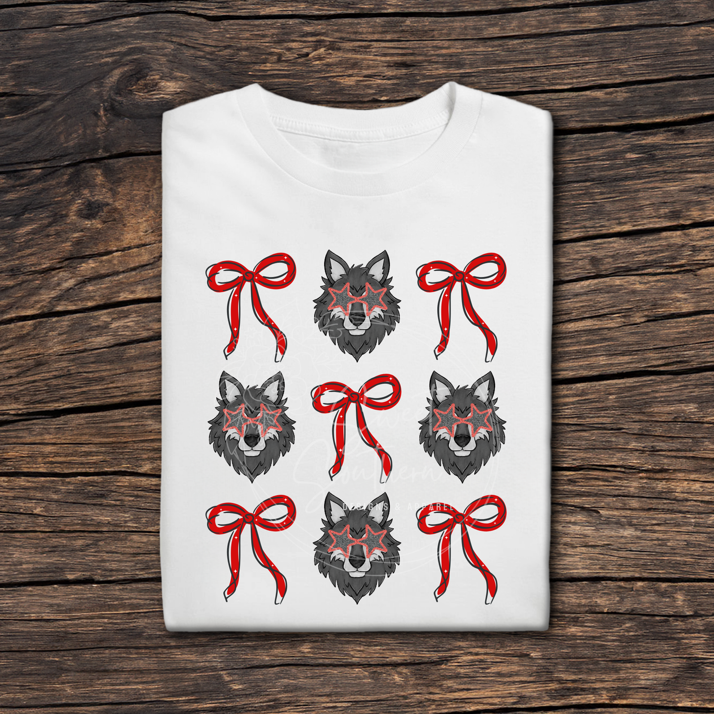 wolves coquette white t-shirt