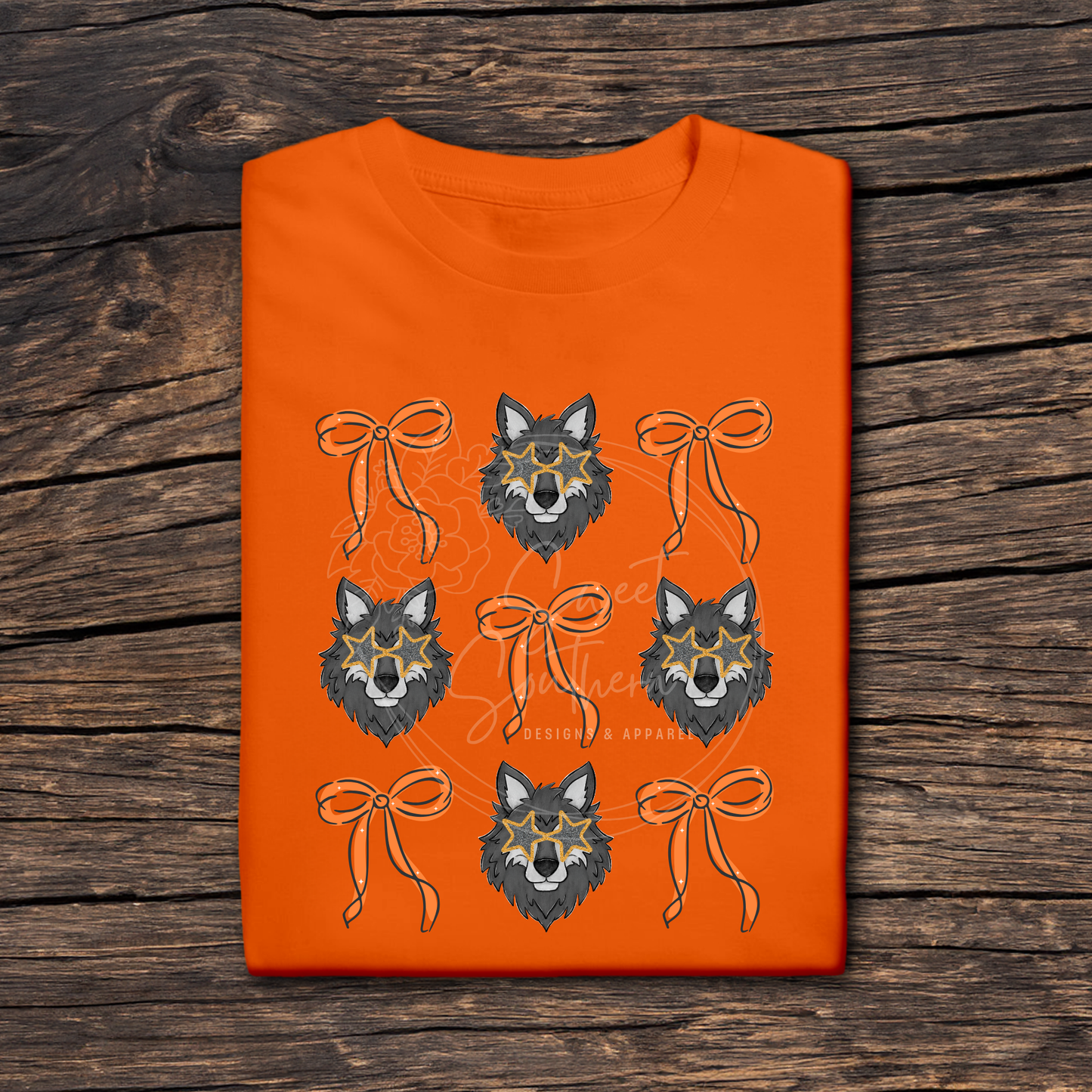 wolves coquette colored t-shirt