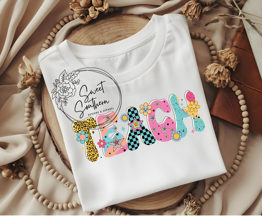 groovy teach t-shirt