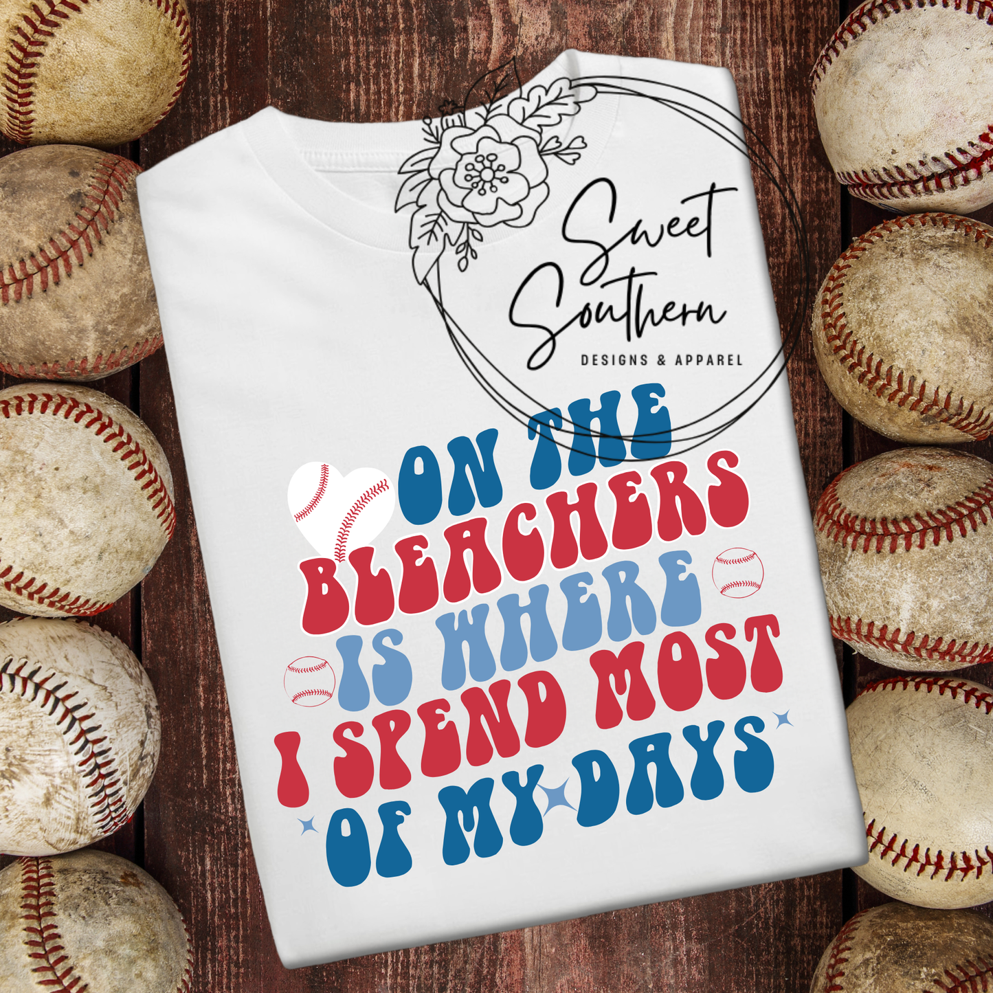 baseball on the bleachers