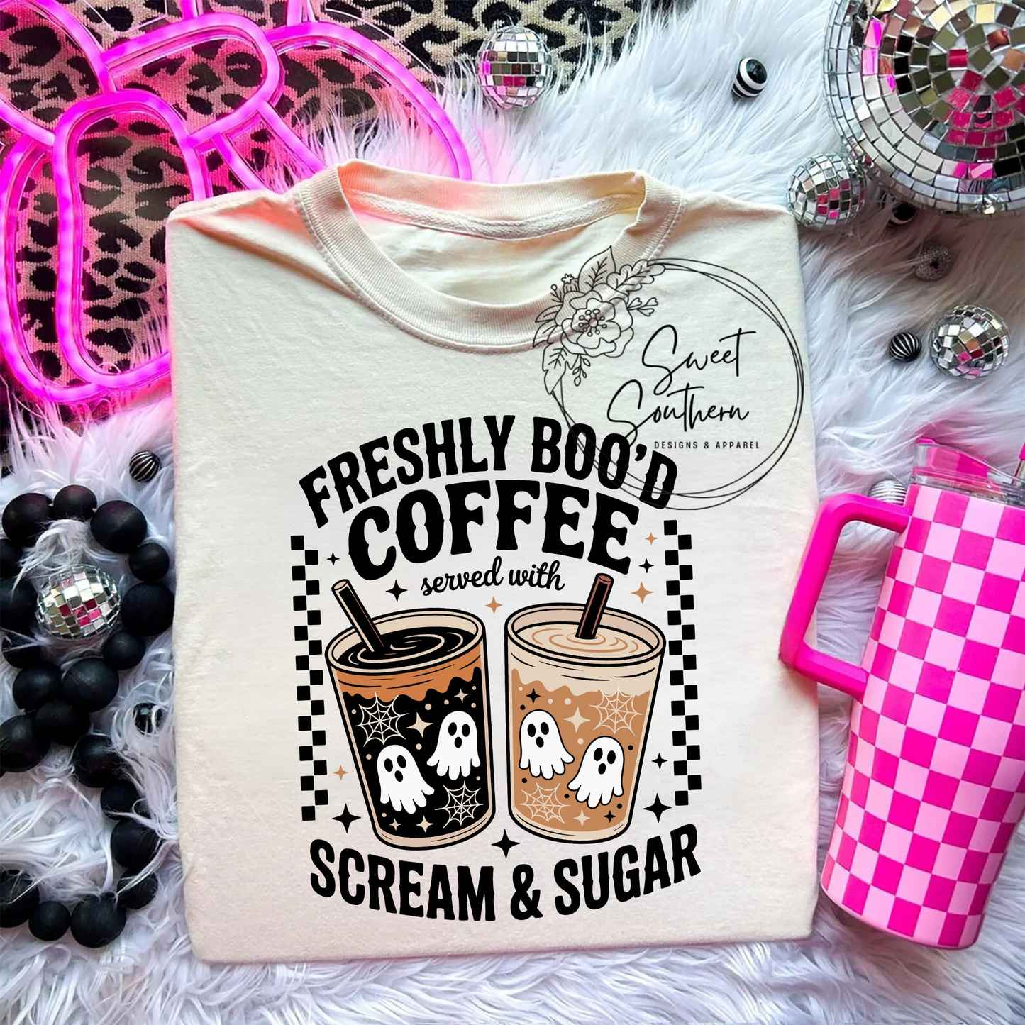freshly boo’d coffee t-shirt