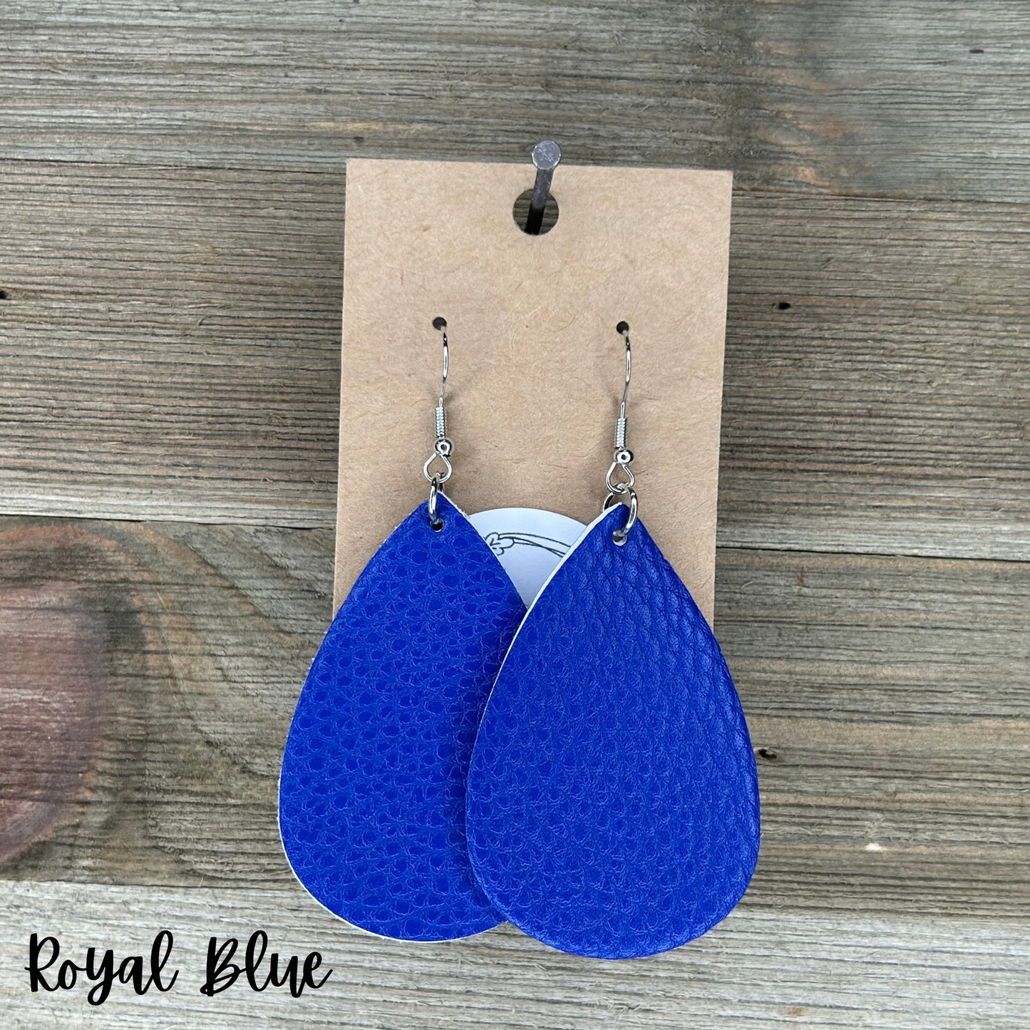 Leather Teardrop Earrings