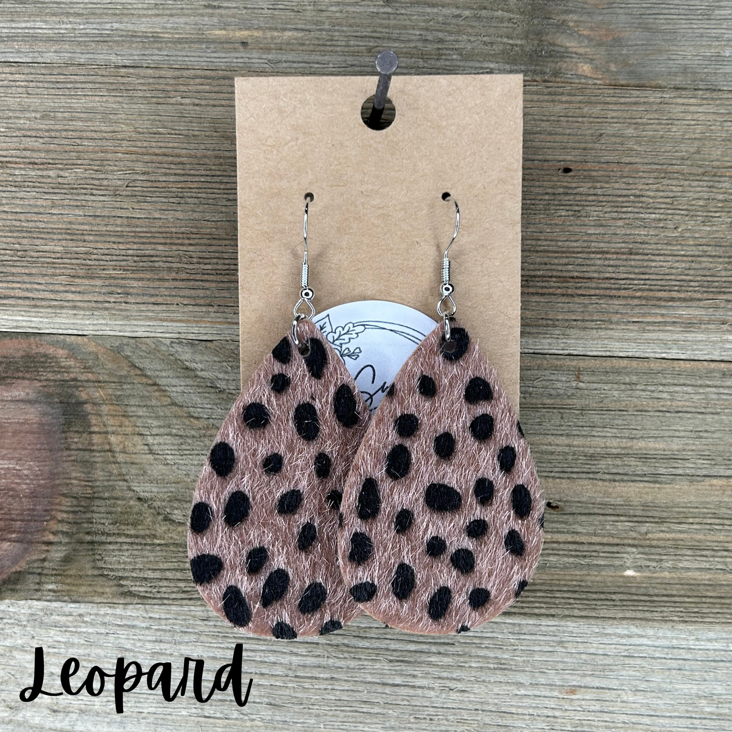 Faux Fur Teardrop Earrings