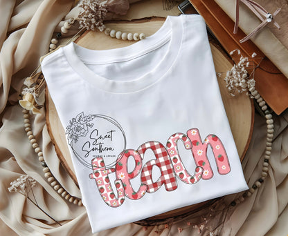teach strawberry t-shirt
