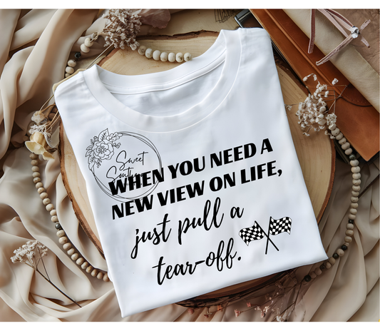 just pull a tear-off t-shirt