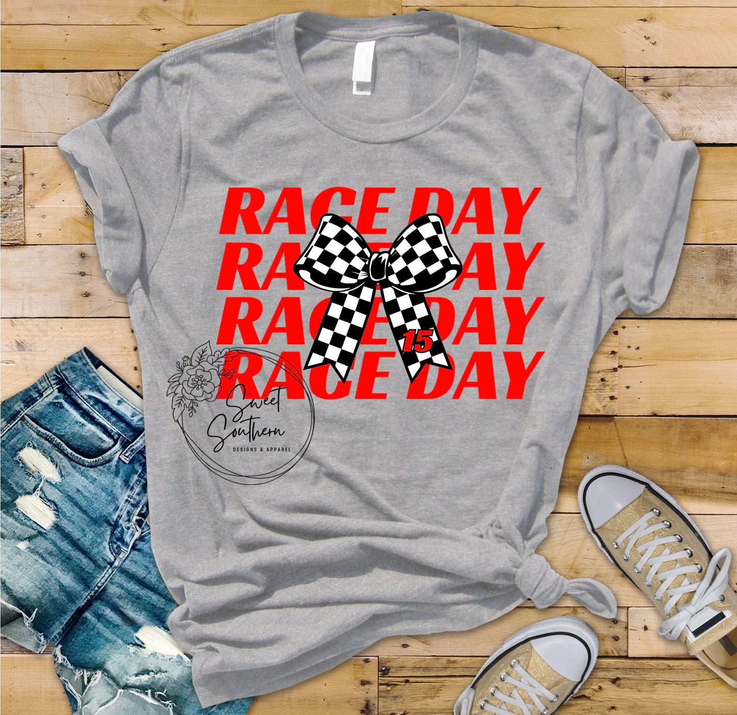 custom race day t-shirt