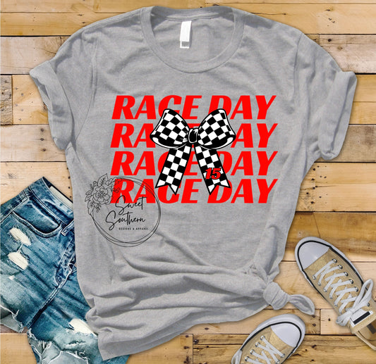 custom race day t-shirt
