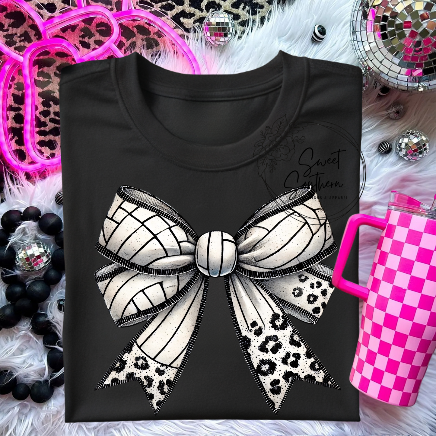 volleyball bow t-shirt