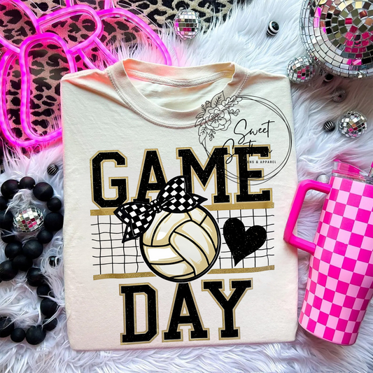 volleyball bow gameday t-shirt