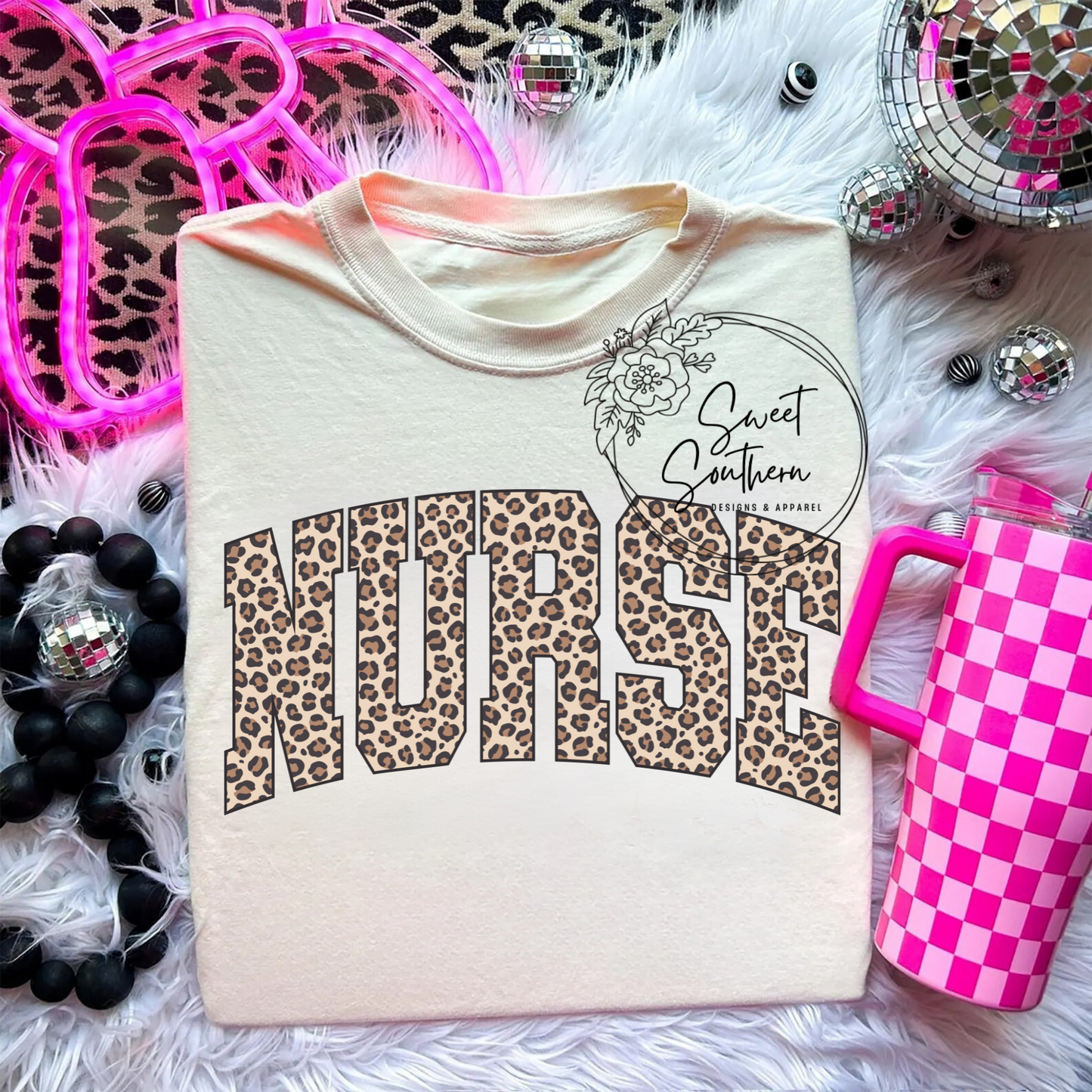 nurse block letters t-shirt