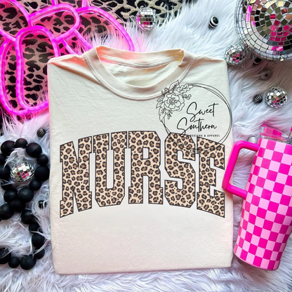 nurse block letters t-shirt