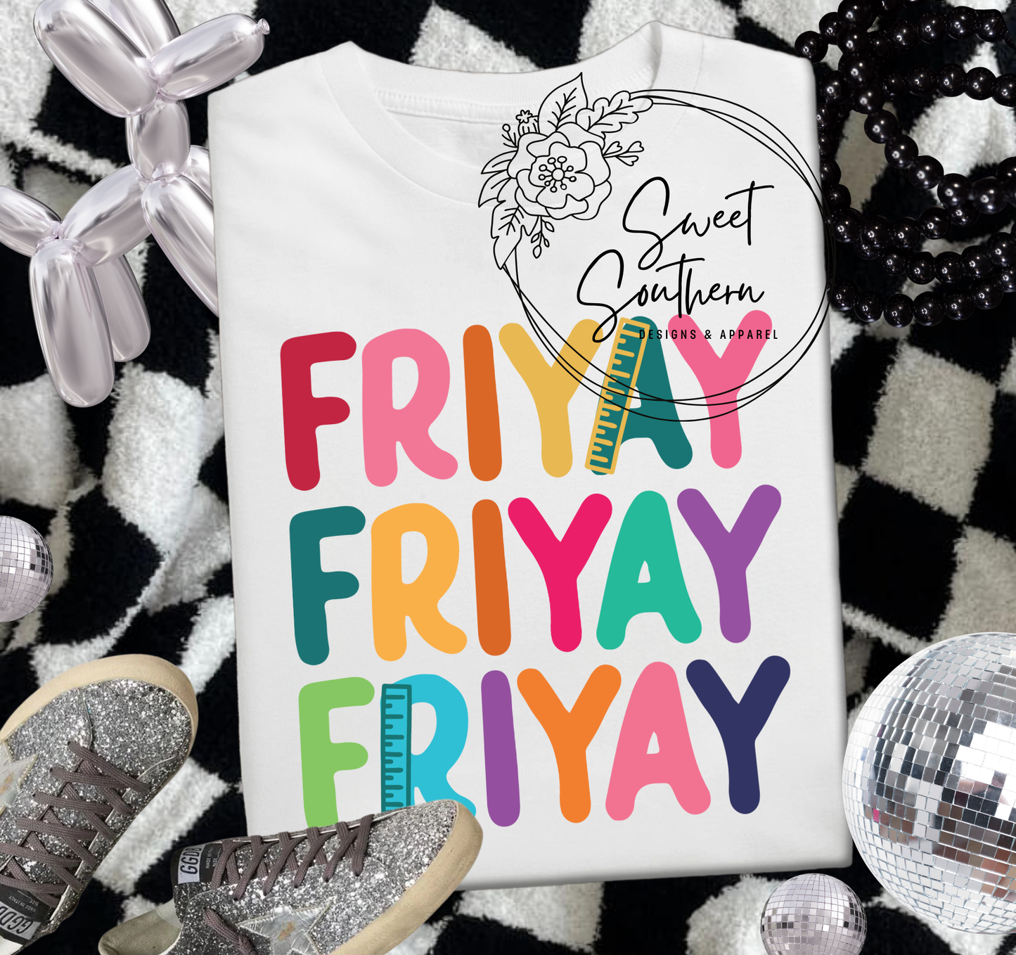 rainbow friyay t-shirt