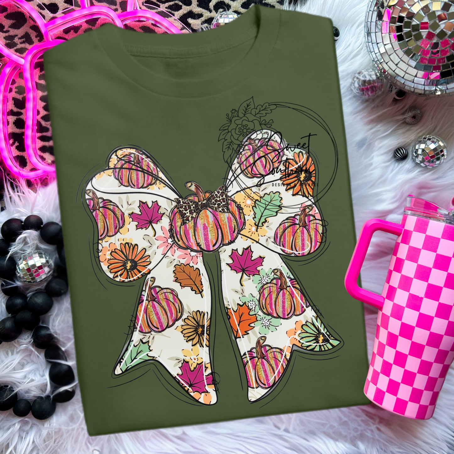pumpkin bow shirt