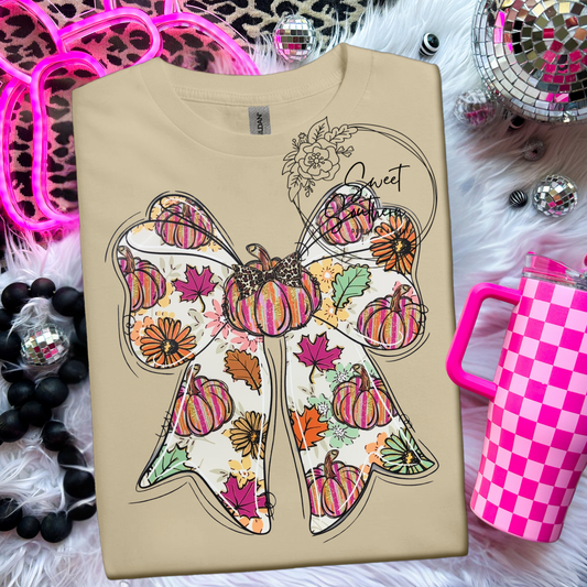 pumpkin bow shirt