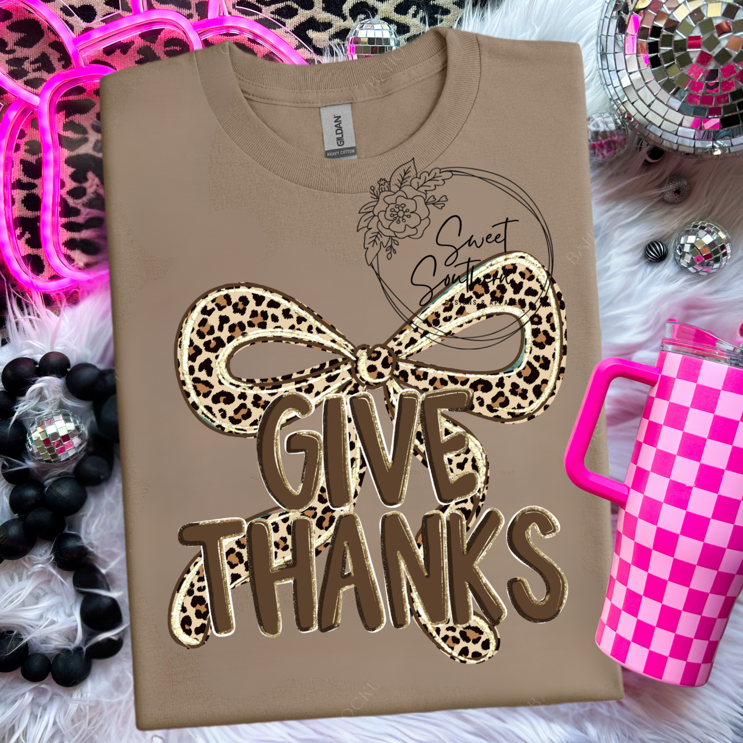 leopard give thanks shirt