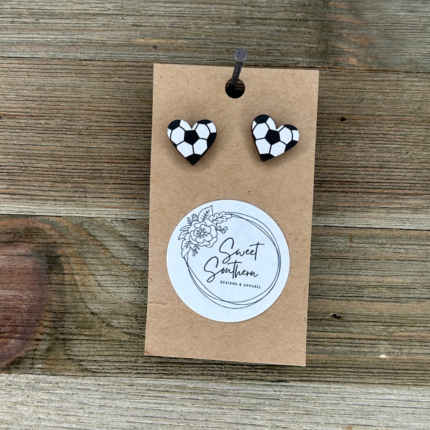 Sports Heart Stud Earrings