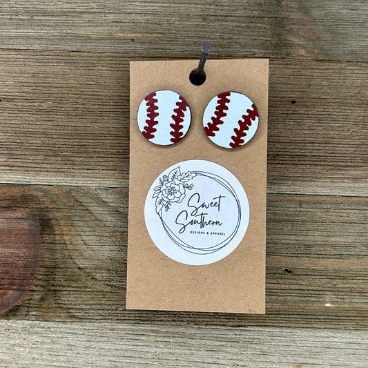 Baseball Stud Earrings