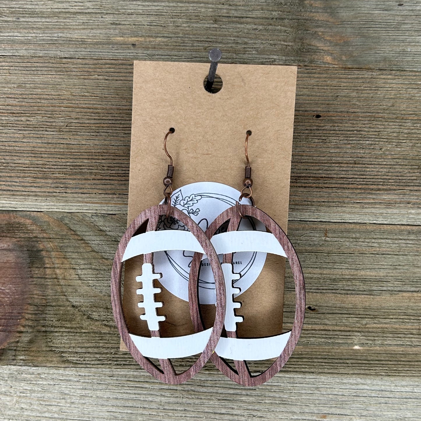 Football Dangle Earrings