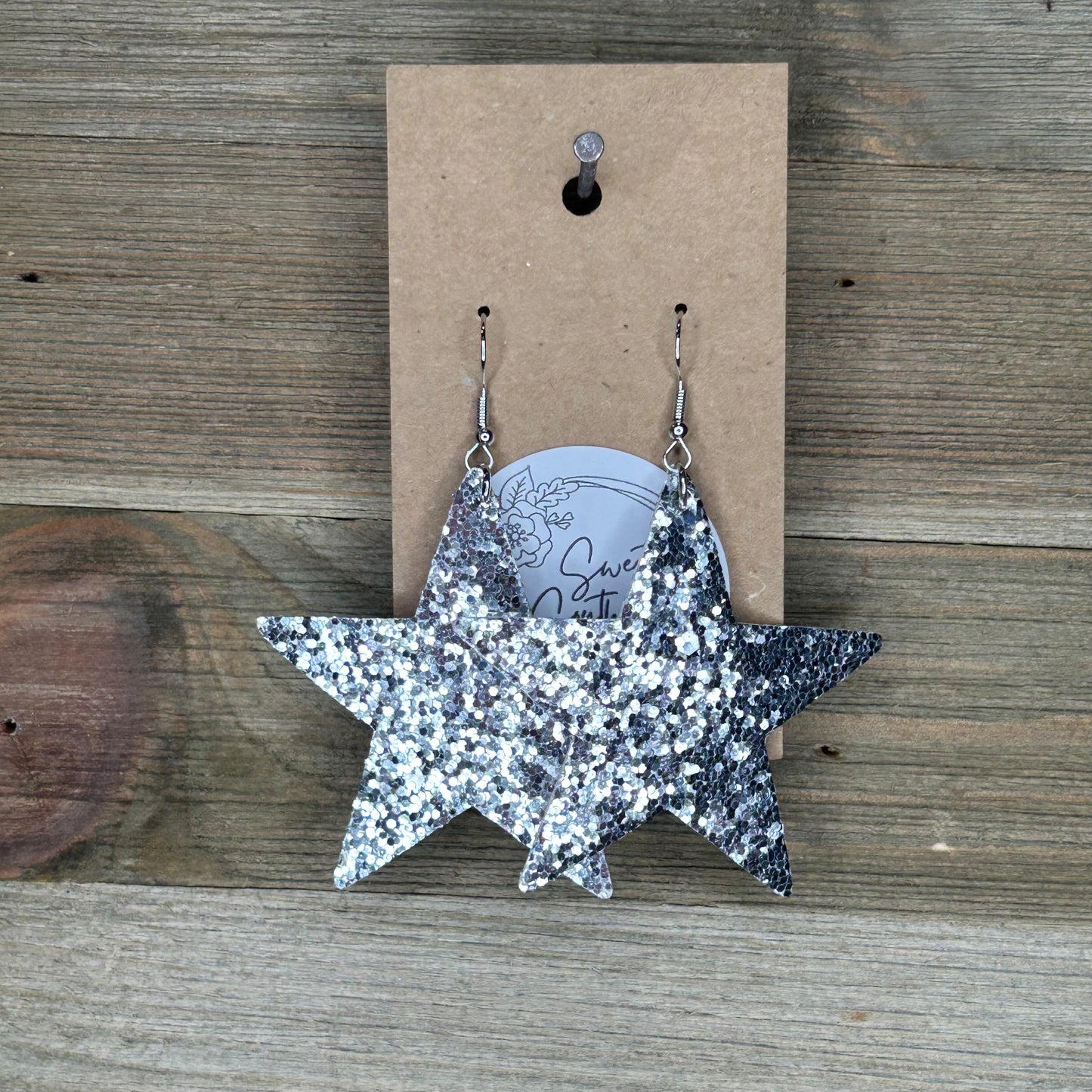 Glitter Star Earrings