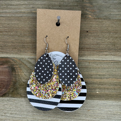 Striped Layered Earrings