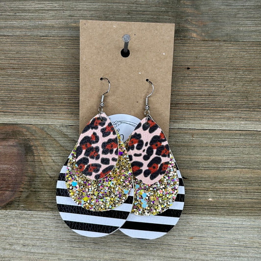 Striped Layered Earrings