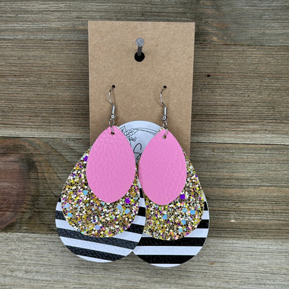 Striped Layered Earrings