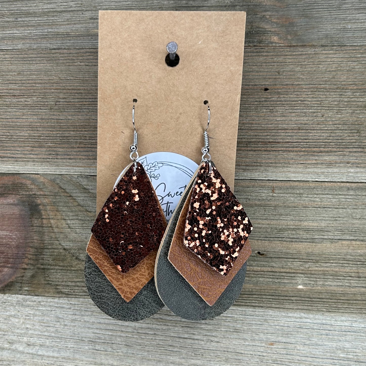 Glitter Layered Earings