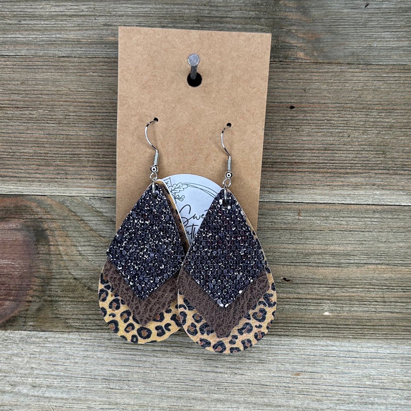 Glitter Layered Earings