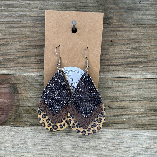 Glitter Layered Earings