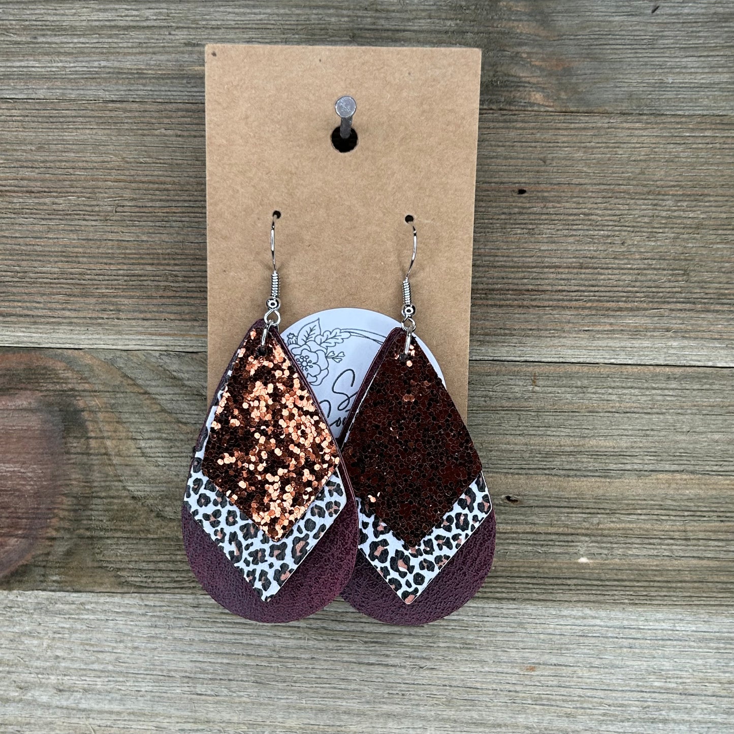 Glitter Layered Earings