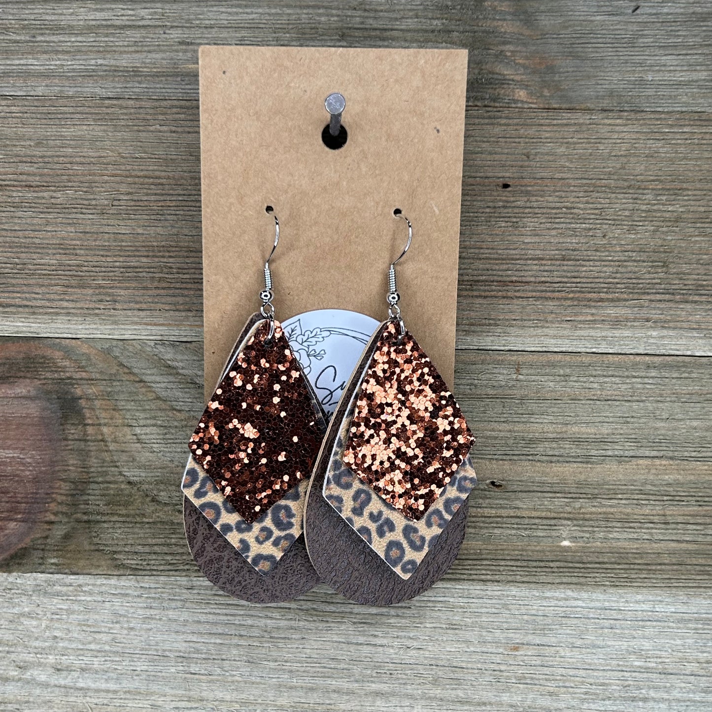 Glitter Layered Earings