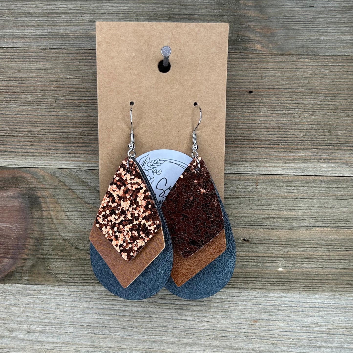 Glitter Layered Earings