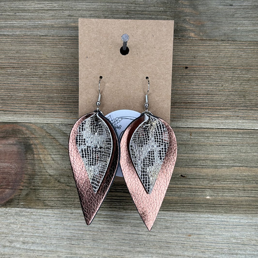 Shiny Double Layer Earrings