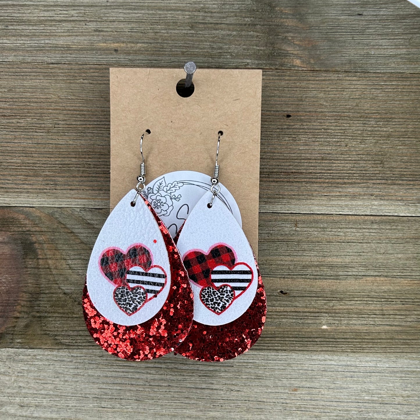 Double Layered Valentines Earrings