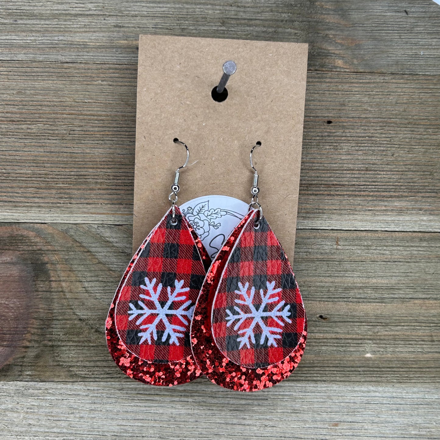 Double Layered Christmas Earrings